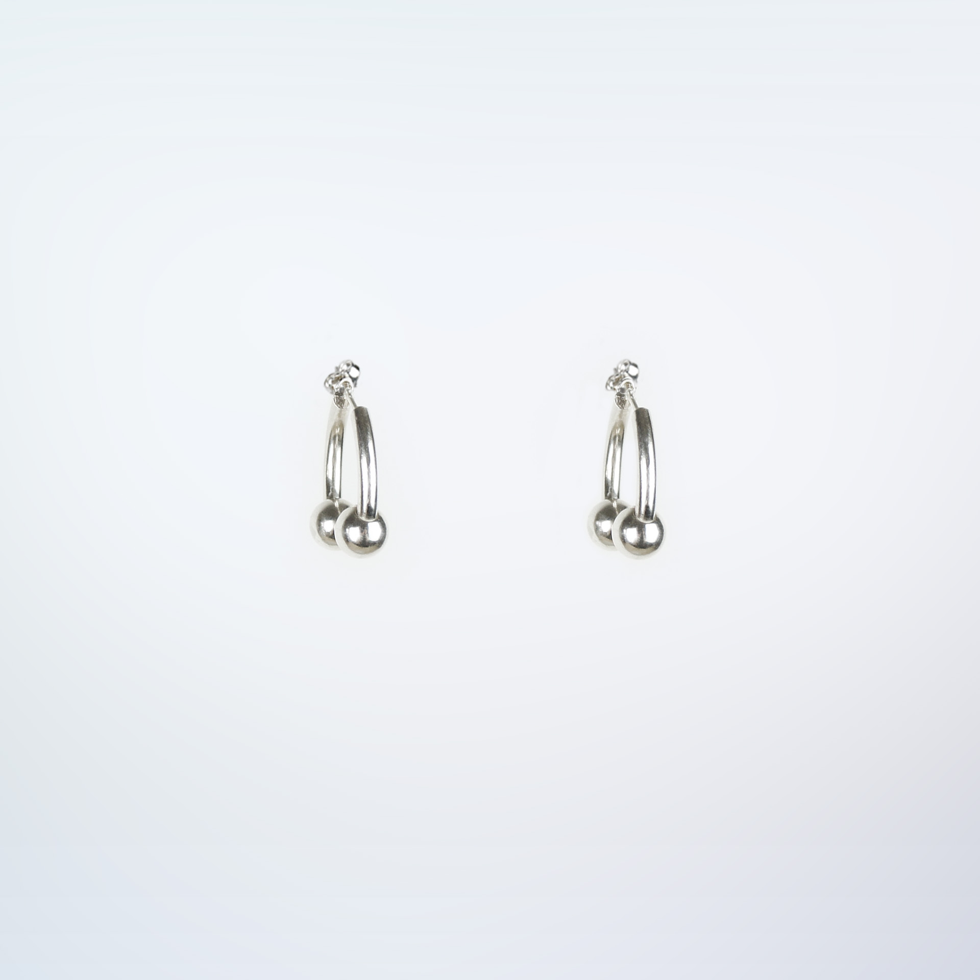Piasu open hoops in sterling silver
