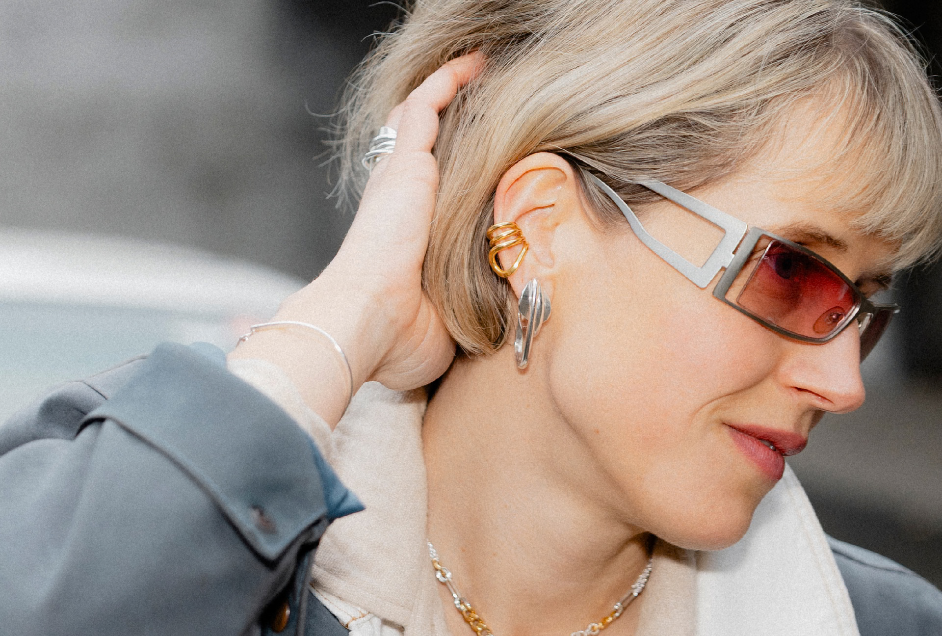 Uteki ear cuff gold plated